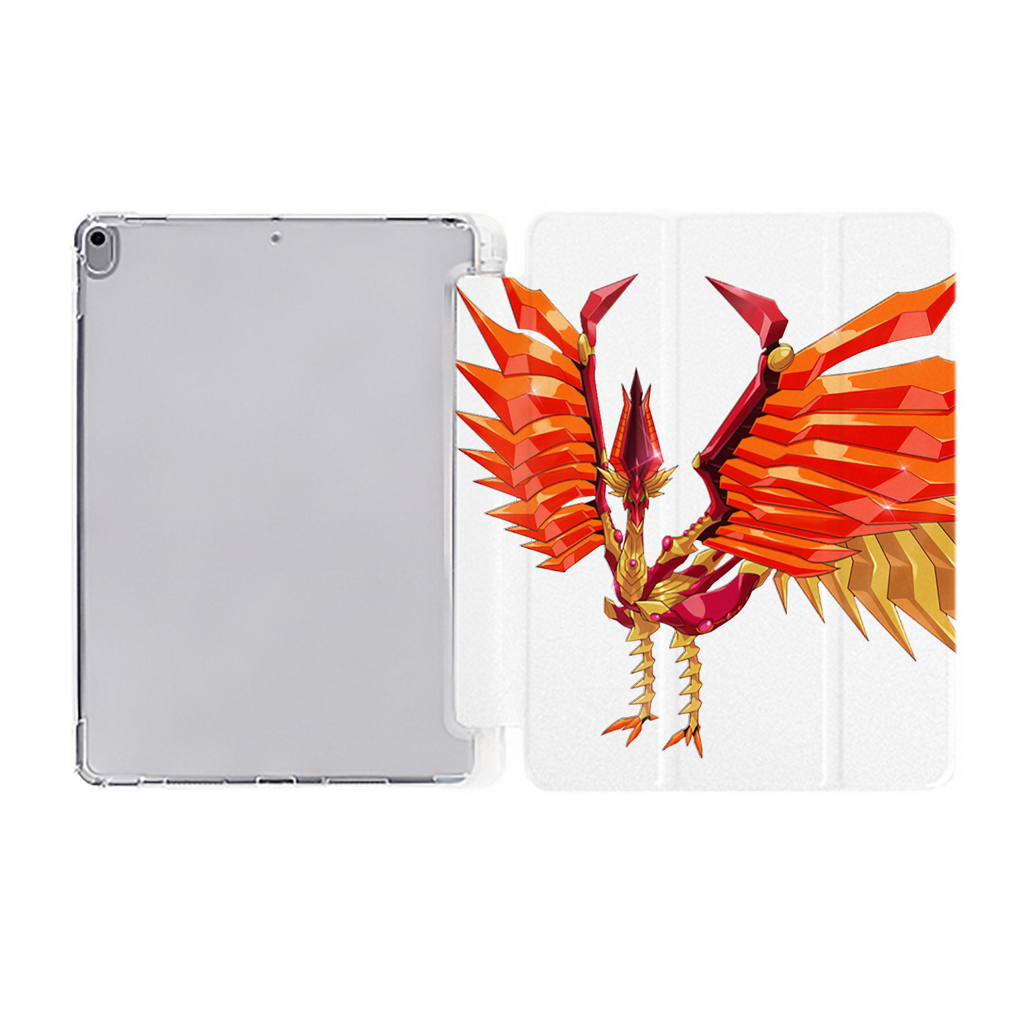 （画像用） 遊☆戯☆王 Yu-Gi-Oh! IPad ケース ペン収納付き 三つ折りスタンド PUレザー×シリコン 対応機種9.5/10.5/10.9インチ